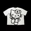 Niche cute summer Hello Kitty cartoon loose half sleeve day couple sweet cool loose unisex short sleeve T-shirt