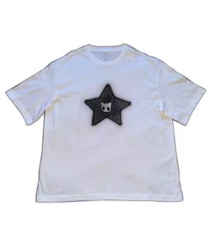 Prism (Prism) niche stars hand-painted cute summer loose unisex men and women oversize short sleeves