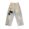 Niche personality large print creative design sense of junk punk vintage street graffiti early fall jeans