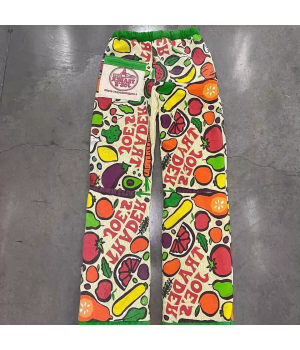 Spot seconds! Fruit wide legs funny jazz street dance micro retro millennial unisex jeans