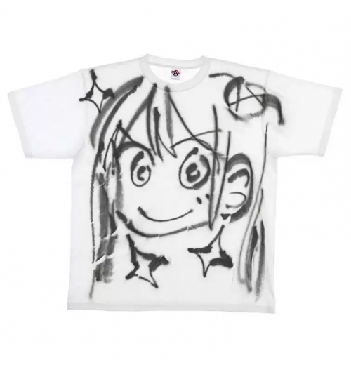 Prism Graffiti spray painting small cartoon short-sleeved T-shirt